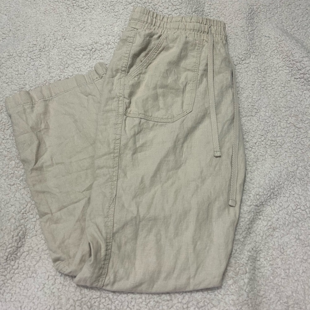tan flowy beach pants size xs